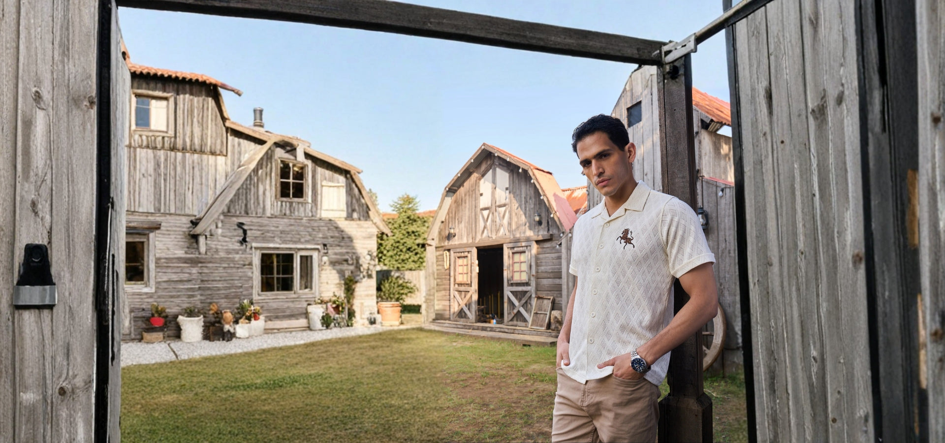 The Stallion Diamond Knit Shirt - Denaroslider_item_xQByCa