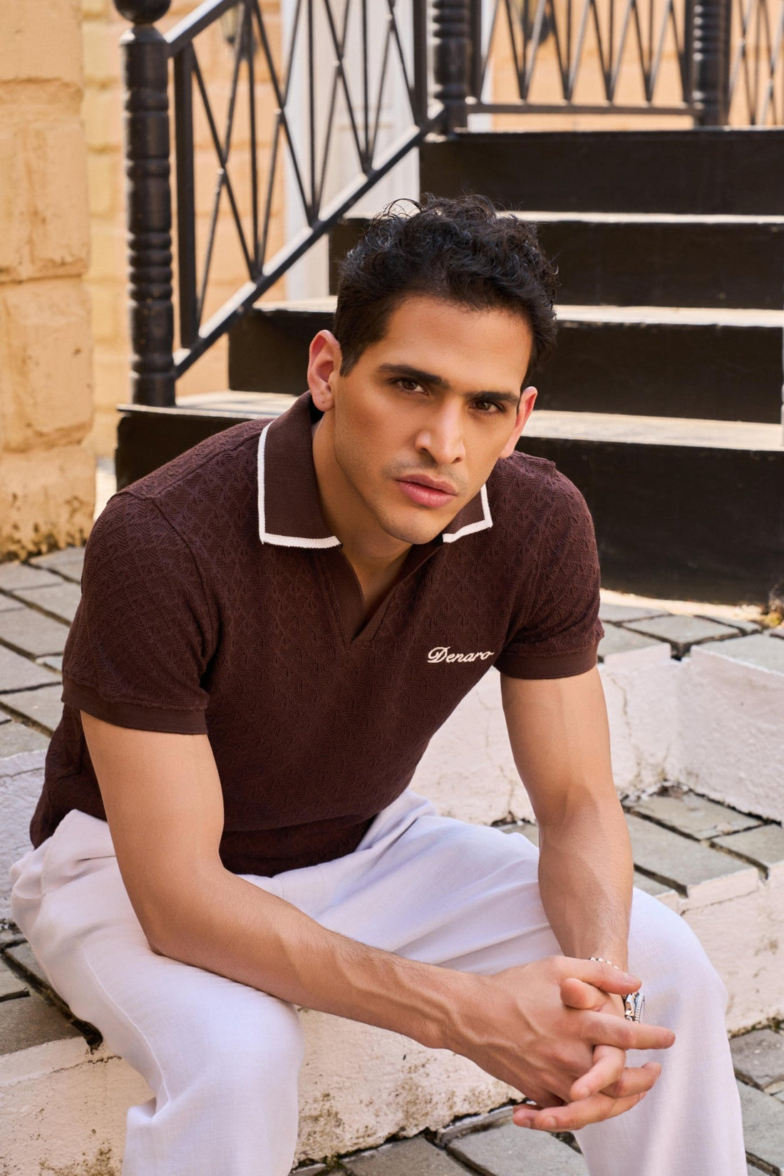 Rivoli Knit Polo - Denaro