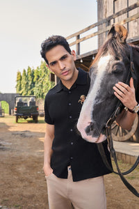 The Stallion Diamond Knit Shirt - Denaro